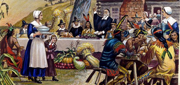 What year was the first thanksgiving and how long did it last