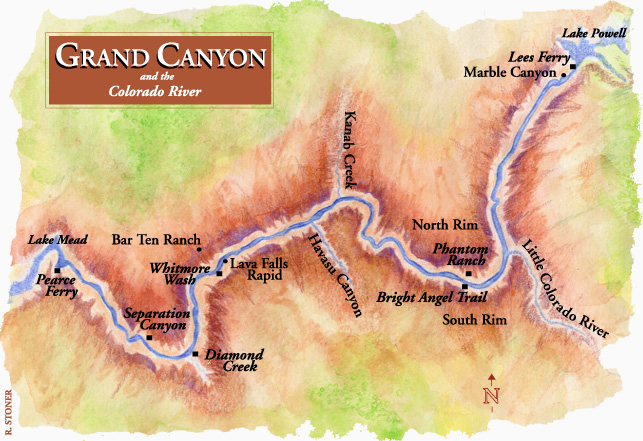 Направление течения колорадо. Гранд каньон на карте. Гранд каньон национальный парк США на карте. Большой каньон в Америке на карте.